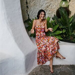 Borgo De Nor Daniela Poplin Midi Dress